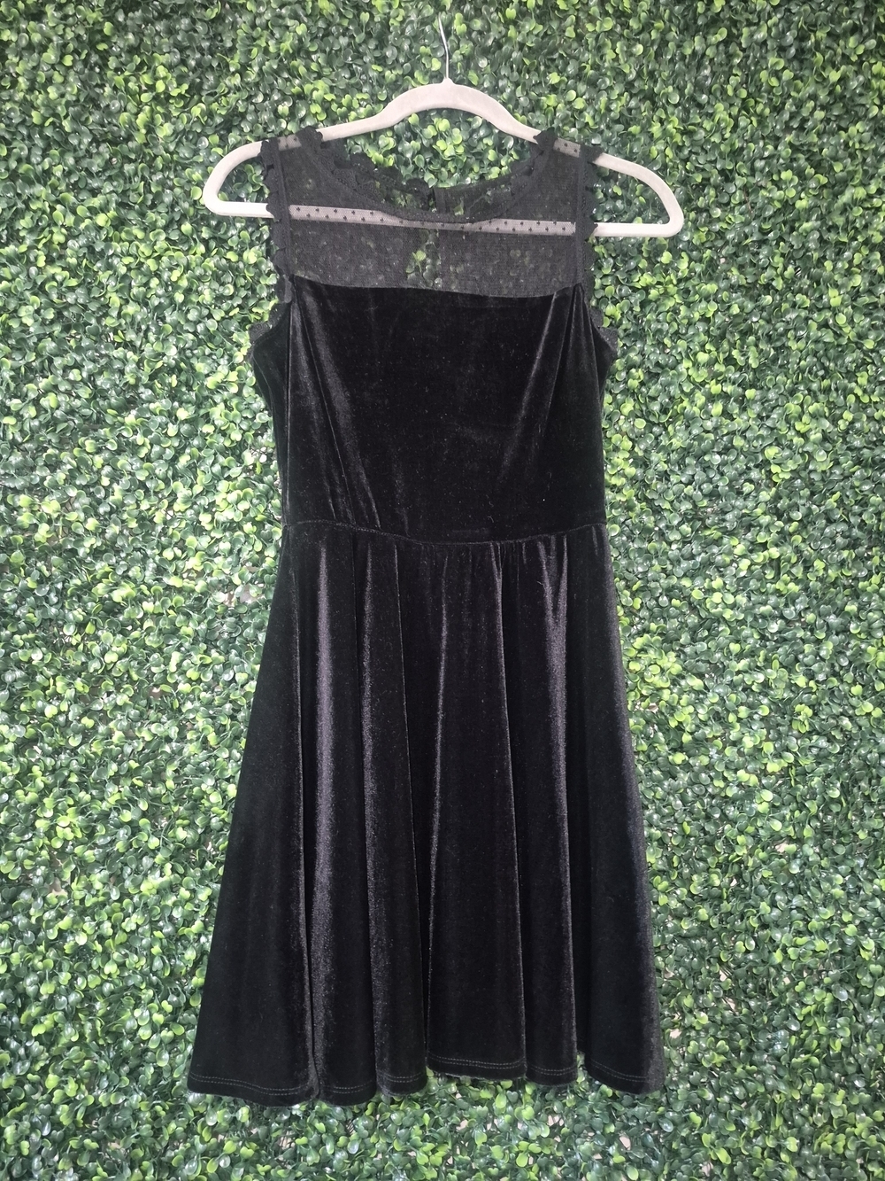 Girls' Black Velvet Party Dress